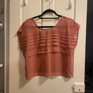 Pink sheet button back blouse